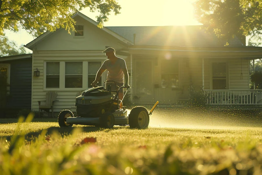 best cordless lawn mower with battery and charger